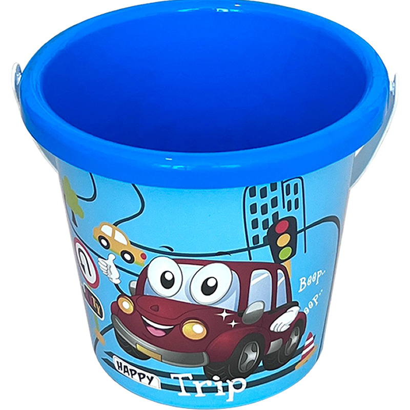 Cubo de playa de plástico engrosado para niños resistentes a caídas jugando juguetes de playa de cubo de arena al por mayor