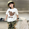 Summer Japanese children's cartoon short sleeve T-shirt for boys, jacket, children's clothing, with sleeve