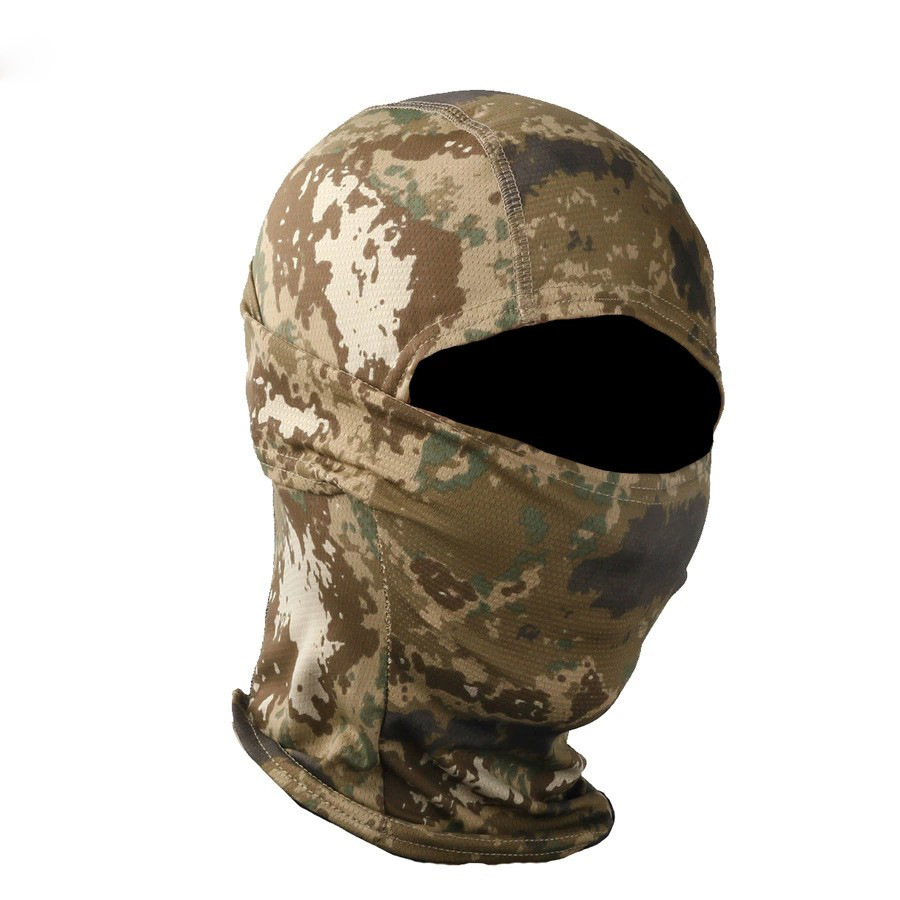 Jefe táctico máscara a prueba de viento a prueba de polvo bufanda transfronteriza caliente ruso camuflaje sombrero de doble cara tela de malla transpirable