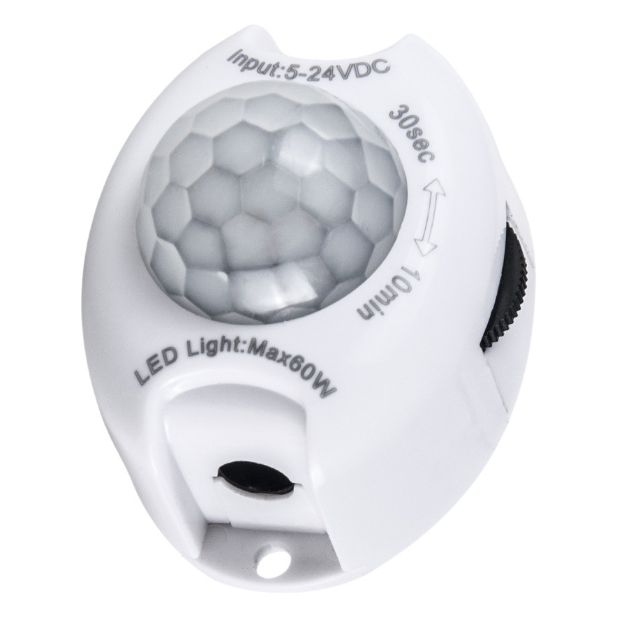 Controlador de inducción de cuerpo humano DC5-24V LED Luz de inducción inteligente con sensor de luz de gabinete de noche de dormitorio 3528