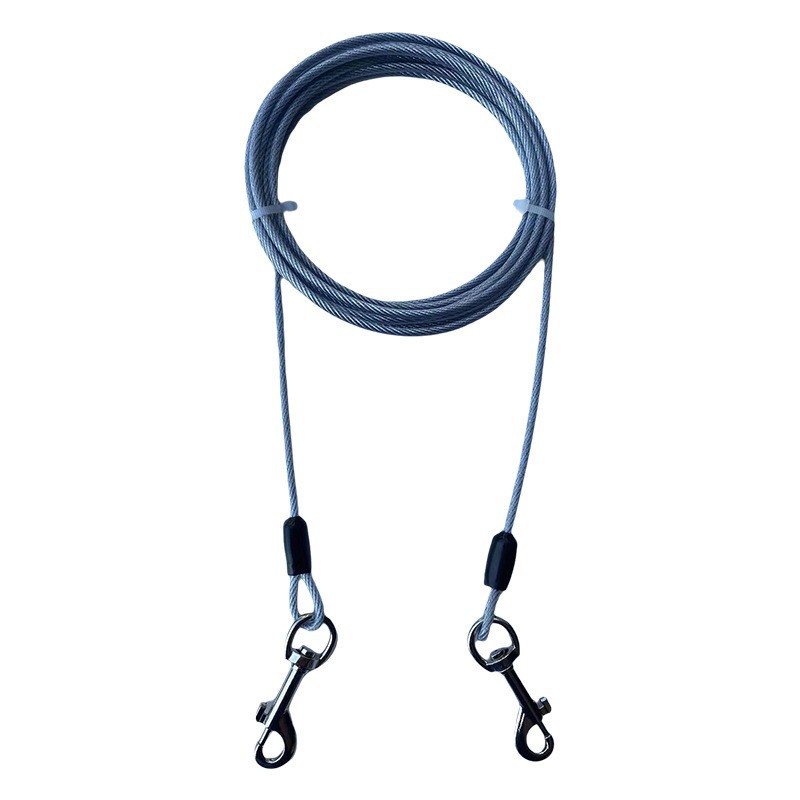 Cuerda para perros de dos cabezas, uno a dos cables de acero, cuerda de entrenamiento opcional multicolor, cuerda de tracción fija para perros personalizada por el fabricante