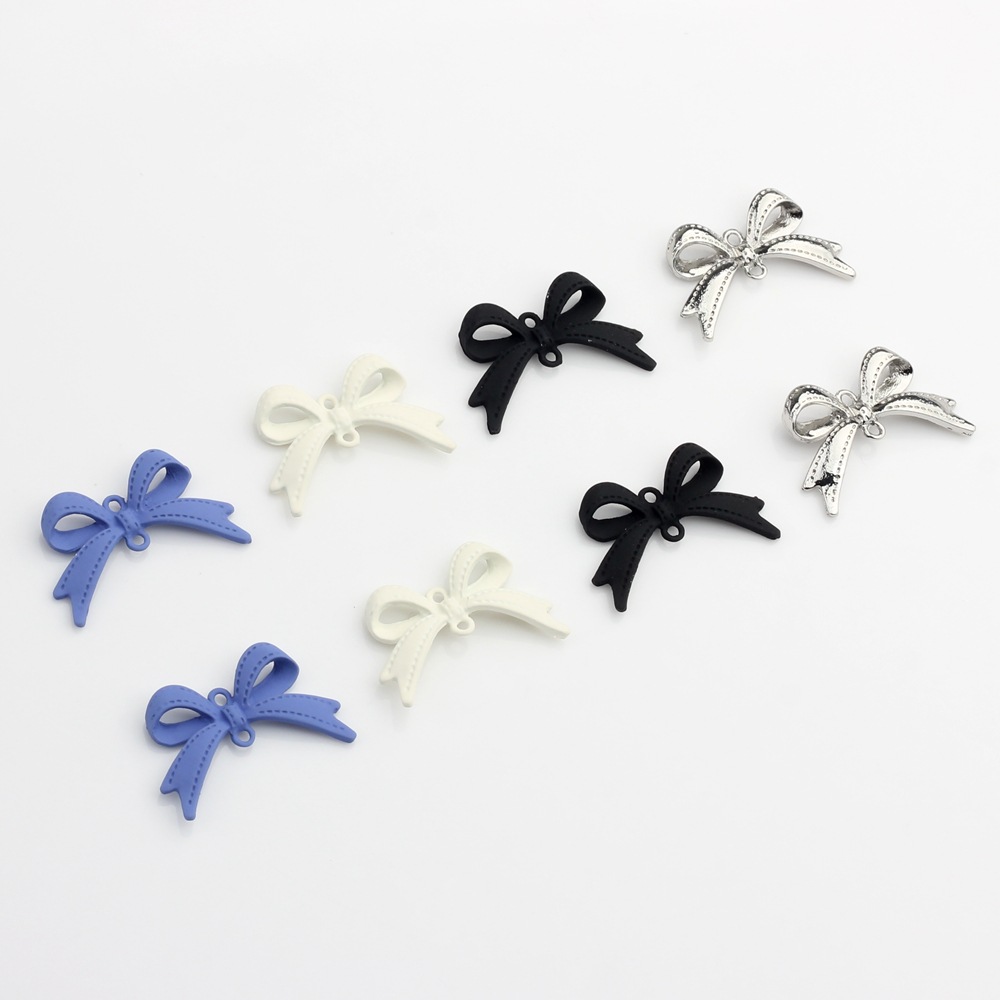 10 PCS/Package Alloy Bow Knot Pendant Simple Style display picture 5