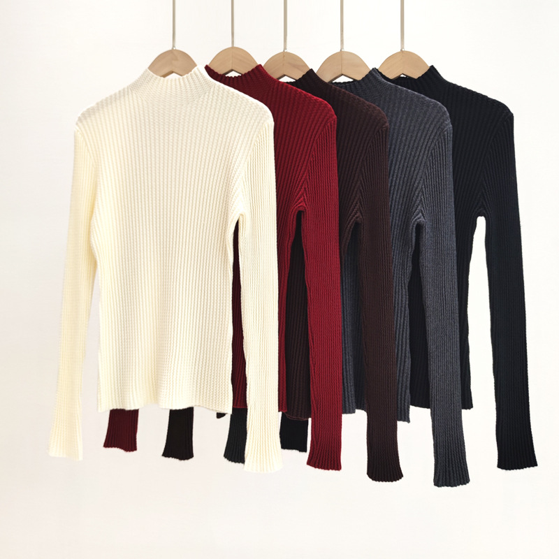 Winter woolen keep warm knitted fitted sweater