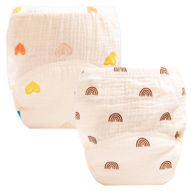 [Customized] Baby Gauze Training Pants, Pure Cotton, Light and Breathable, Diaper-Free Artifact, Washable Diaper Underwear