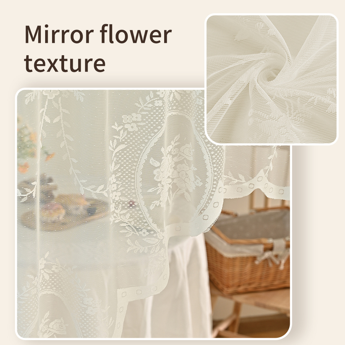 Nuevos espejos transfronterizos de media cortina de ventana de barra de cortina de sombra de sombra de tela de sala de estar decoración de estudio TEMU