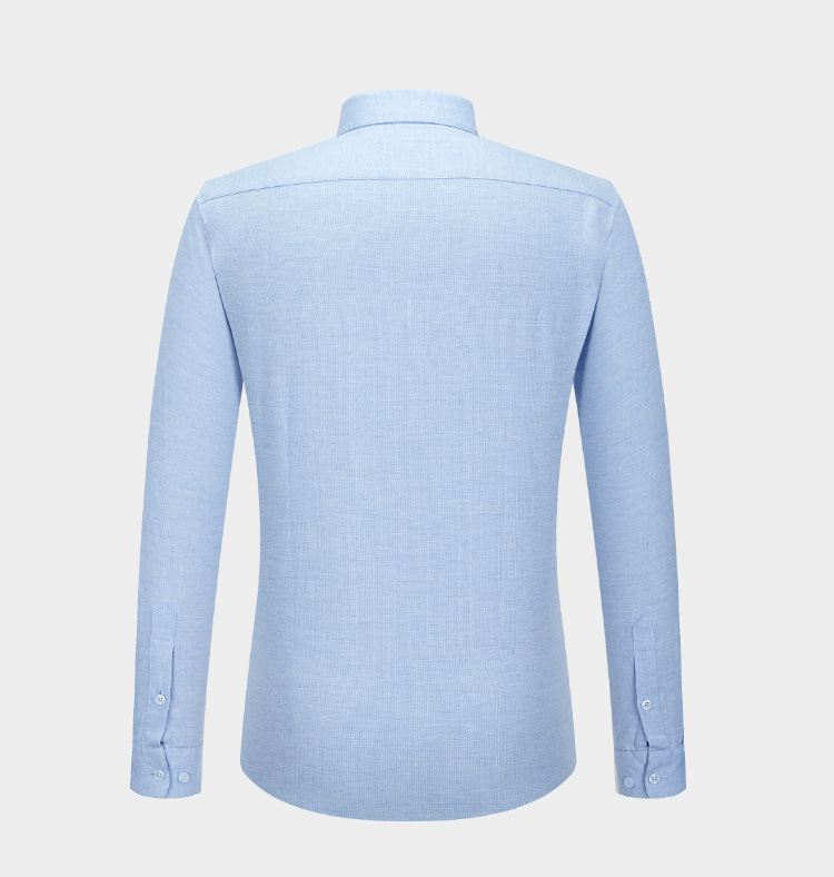 Vêtements pour hommes chemise habillée à manches longues pour hommes chemise à manches longues décontractée à la mode douce pour hommes_voghion.com