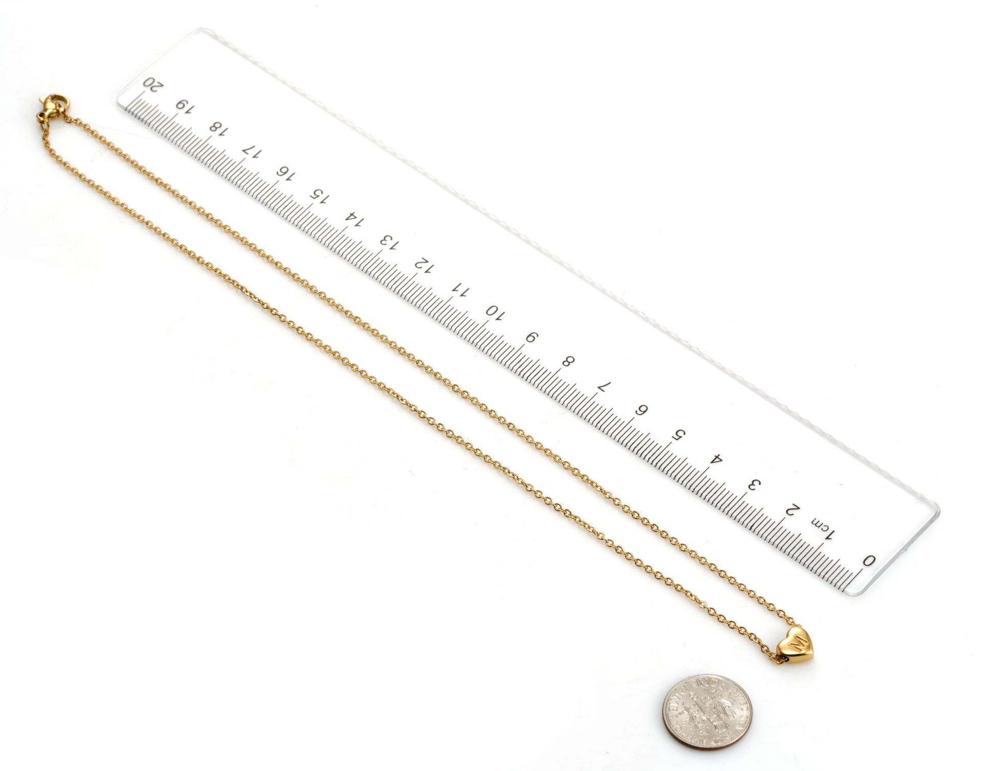 Fashion Letter Heart Shape Titanium Steel Plating Pendant Necklace 1 Piece