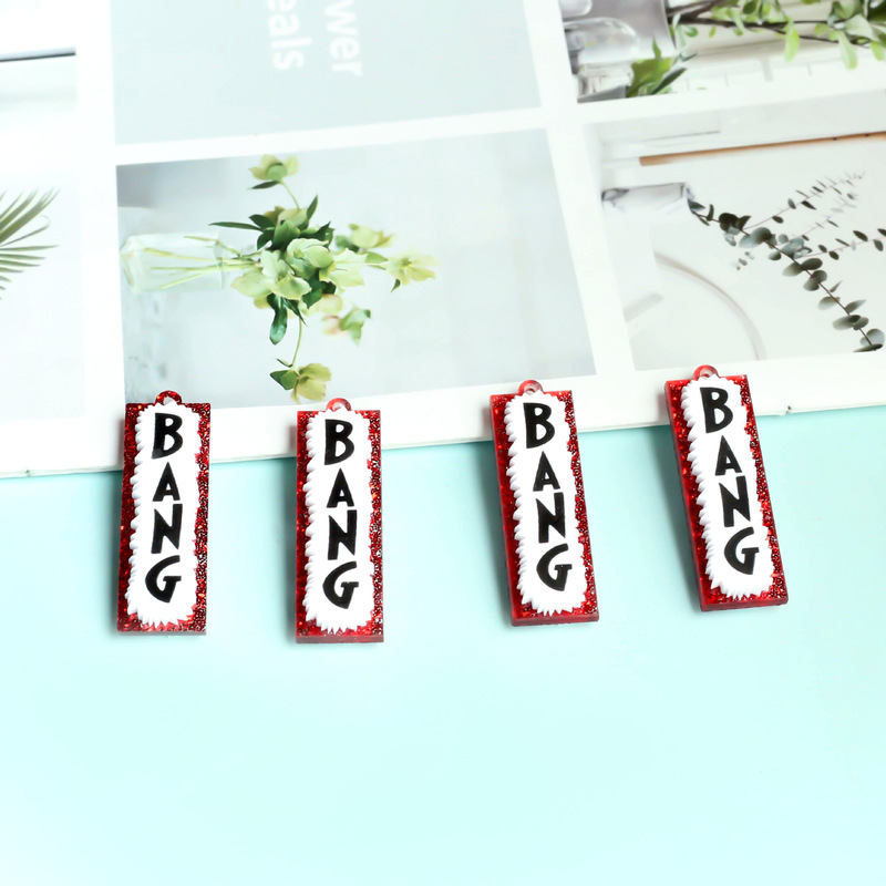 New Bang Acrylic Single-Sided Adhesive Earrings Earrings Bag DIY Pendant Material
