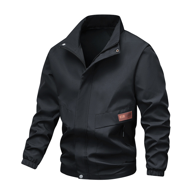 Nueva chaqueta de cuello vertical delgada para hombres, chaqueta caliente, cómoda y elegante, diseño de nicho transfronterizo, venta caliente