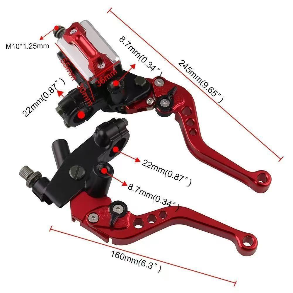Motorcycle Modified Disc Brake Pump, Golden Prince Hydraulic Brake Pump, Cnc Aluminum Alloy Clutch Handle Assembly Parts