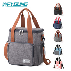 Korean version of thickened round lunch box bag, lunch bag, heightened square insulated bag, portable ice bag, outdoor fresh-keeping lunch bag