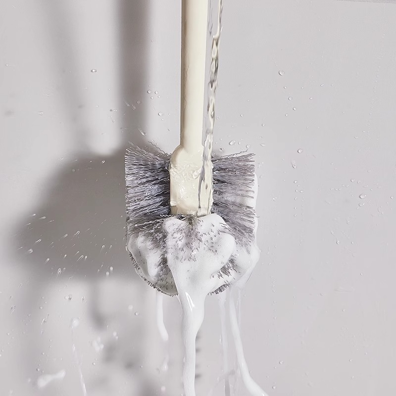 cepillo de inodoro cepillo de limpieza doméstico tipo pared mango largo sin ángulo muerto cepillo de lavado de inodoro inodoro herramienta de limpieza de inodoro