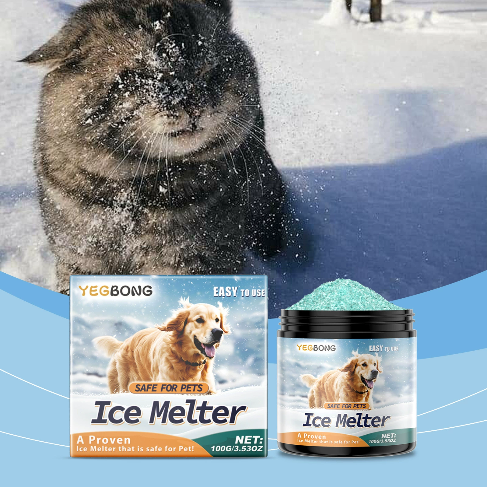 YEGBONG Удобный для домашних животных агент для таяния льда бетон уличный пол таяние льда таяние снега Домашние животные для таяния снега