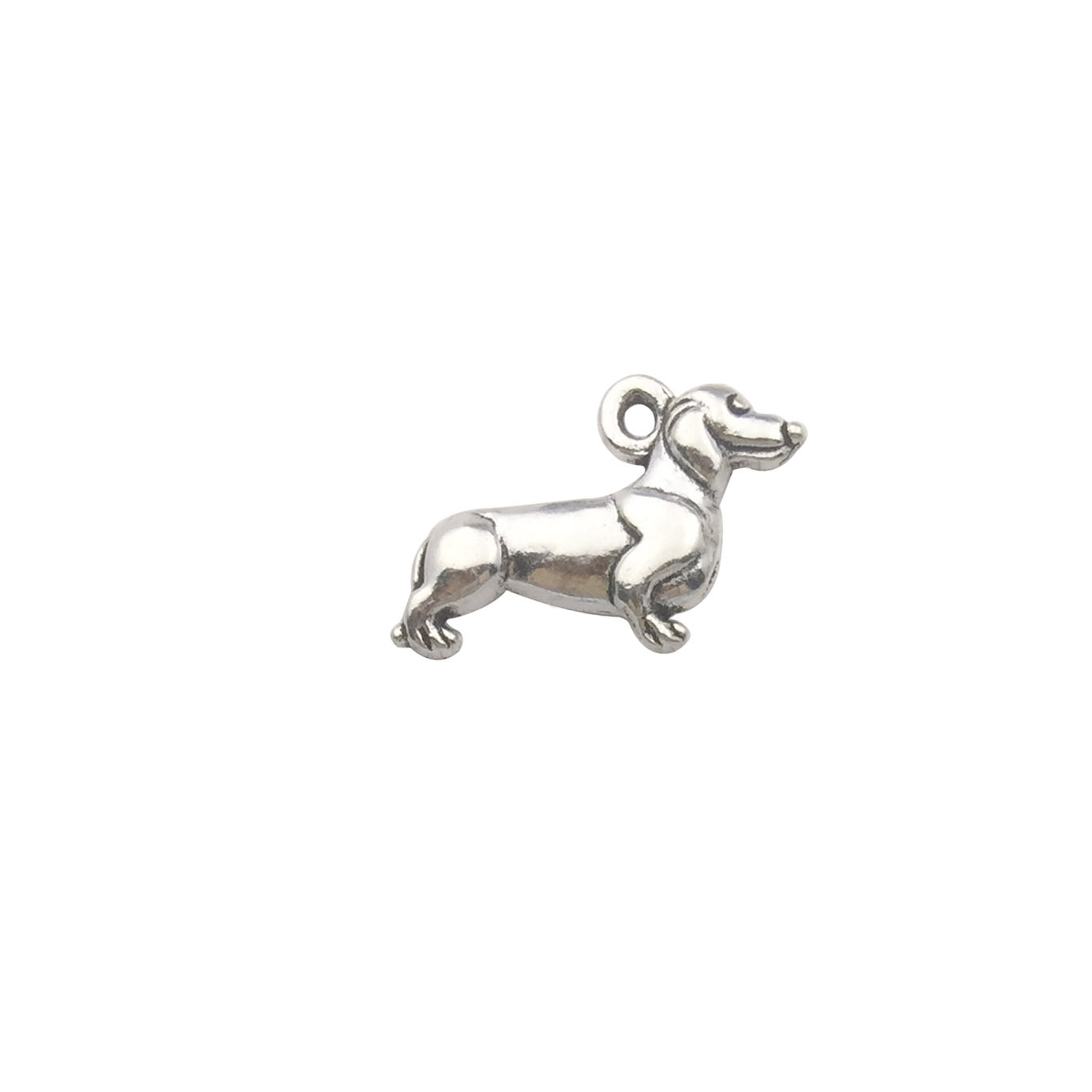 Venta caliente de fábrica 1 caniche plata Xizanga accesorios colgante DIY accesorios animales antiguos plata cachorro hueso pata