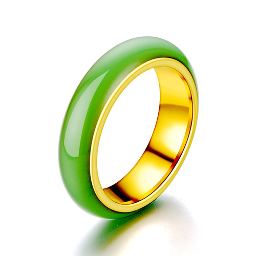 European and American niche titanium steel oil drop ring for women, Korean style minimalist stainless steel couple rings, cross-border jewelry wholesale