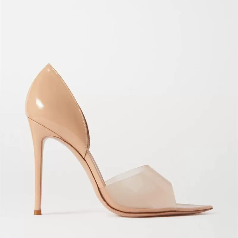Кросс-бордер Европейская станция женская fashion одиночные туфли с двойником носа из ПВХ патентной кожи ультра-высокие каблуки женские туфли иностранная торговля быстрая продажа
