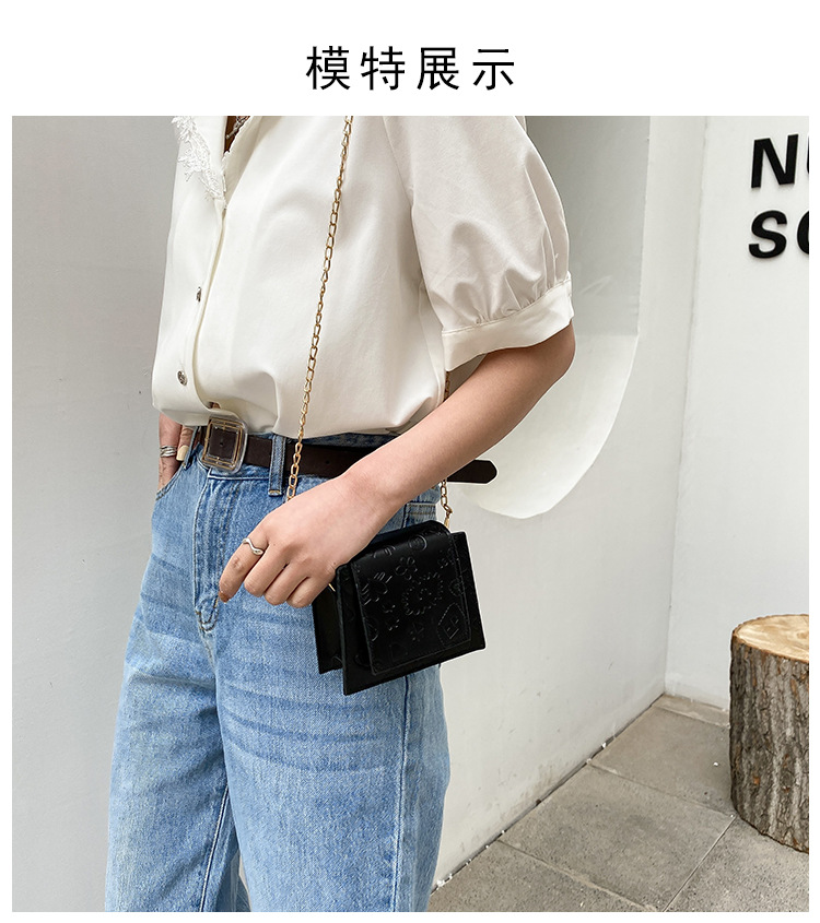 Modekettentasche Reine Farbe Koreanische Umhängetasche Quadratische Tasche display picture 16