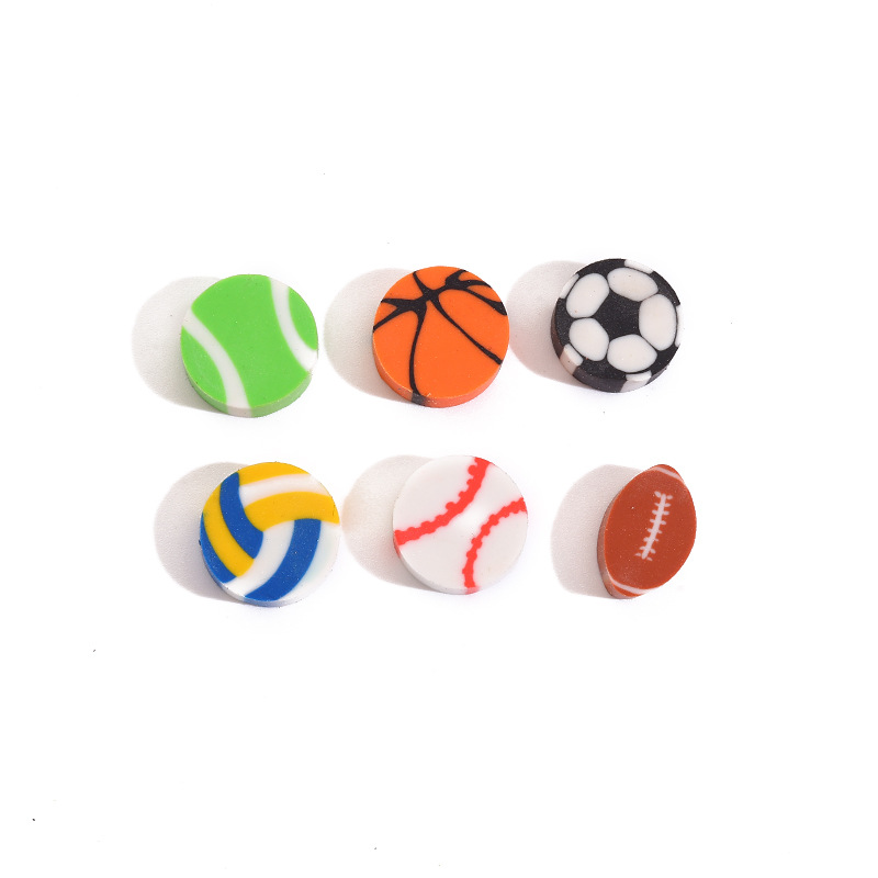 Creative Football and Basketball Erasers, 6 Options Available, Wholesale Cartoon Children's Stationery Rewards, Cross-Border Football Erasers Wholesale