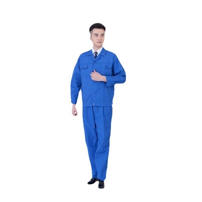 厂家供应008男款薄长袖工作套装薄款长袖劳保服工地厂服汽修服