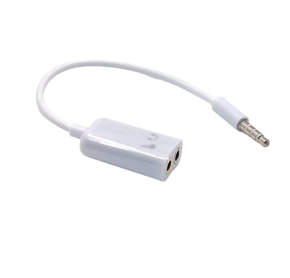 3.5mm手机K歌唱吧4极插头麦克风耳机一分二转接线手机平板通用