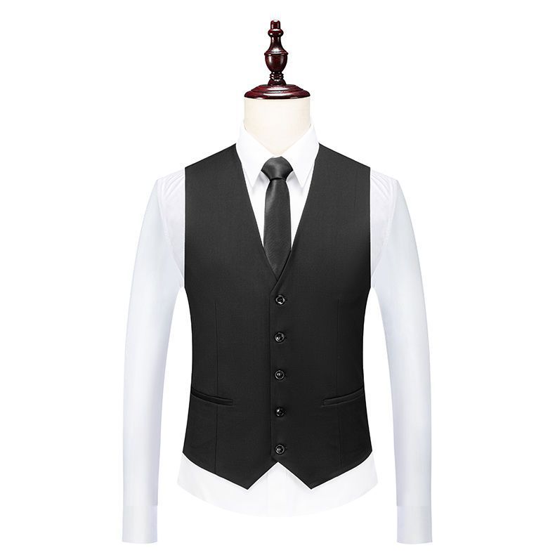 Korean style slim fit men's suit vest, casual new style best man vest for groomsmen