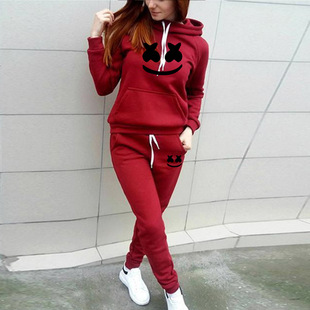 Осенняя бархатная толстовка, красные цветные штаны для отдыха, высокая талия, в корейском стиле, короткий рукав, классическая длина, длинный рукав