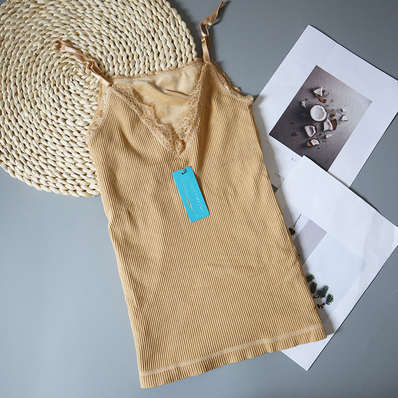 秋冬保暖背心吊带内衣学生加绒加厚修身打底无袖马甲上