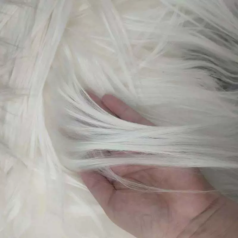 真皮白山羊长毛 金丝山羊毛15-20cm超长羊毛时尚服饰毛皮整张