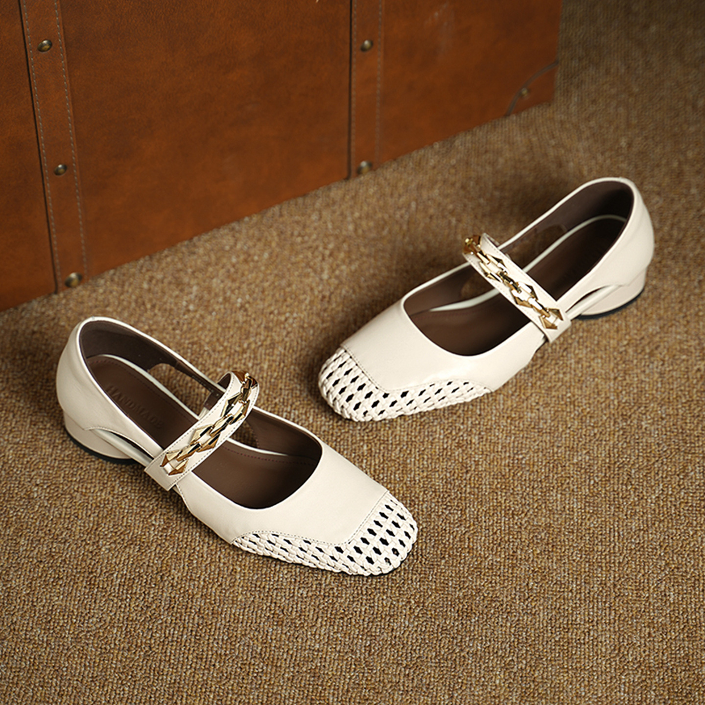 Sandal nữ gót thấp mũi hở quai ngang đế xuồng cỡ lớn 33–43 — đen chi tiết 18