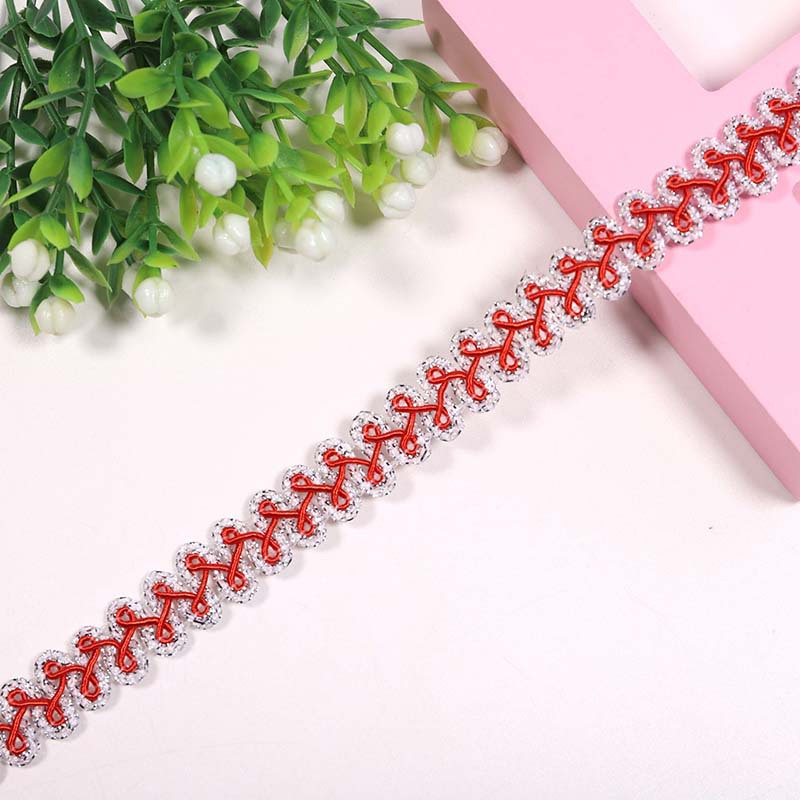 Spot 1.2cm color oro y plata accesorios de encaje accesorios de ropa 32 colores ciempiés borde de espigan encaje