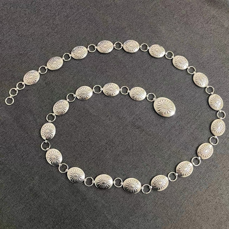 Accessori retrò con catena floreale per vita, accessori per abiti da donna_voghion.com