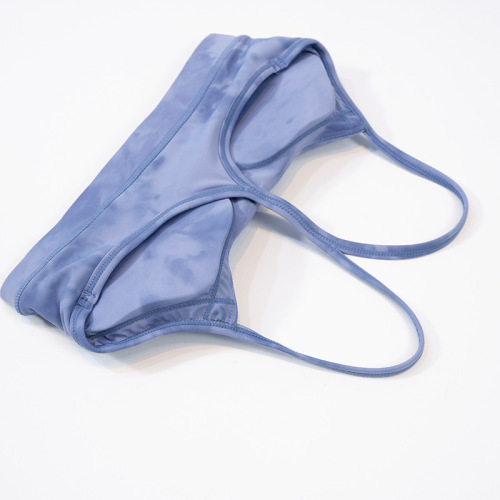 Water-based ink print tie-dye double-sided velvety sport bra for women yoga Y-thin strap beautiful back strap close-fitting underwear