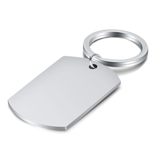 Stainless steel glossy military brand keychain can be engraved diy key chain laser engraved LOGO military brand dog brand Wholesale