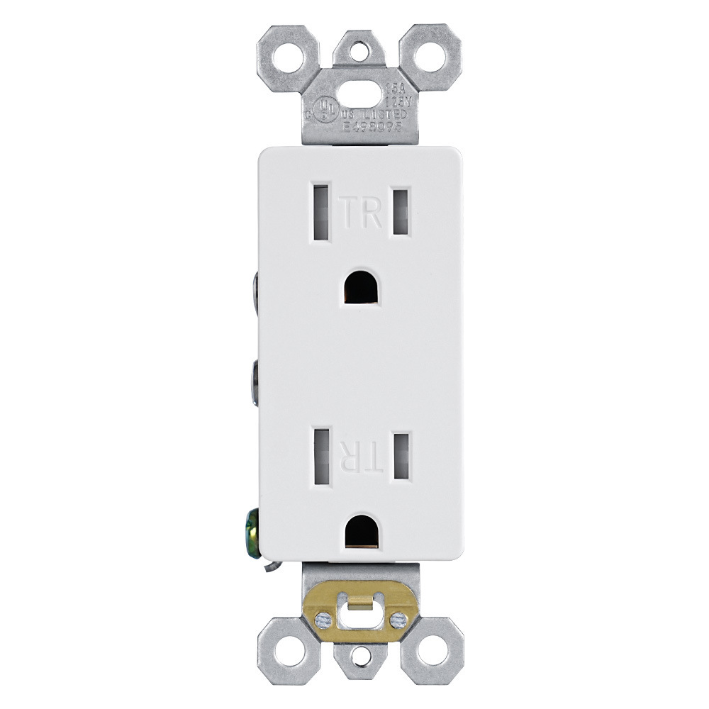 Comercio electrónico transfronterizo exclusivo para enchufes estándar estadounidenses UL decoración americana enchufes blancos TR 15A 20A 125V