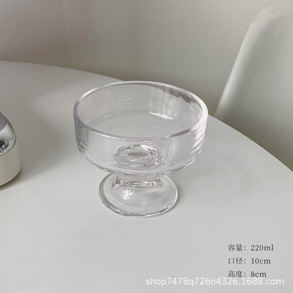 INS simple glass dessert cup yogurt cup tall snow cake bowl cup ice…