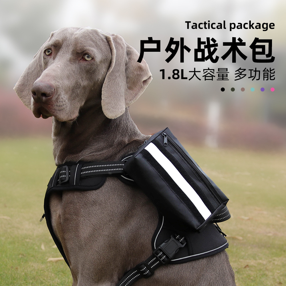 Nuevas mochilas tácticas transfronterizas para perros, paquetes de entrenamiento de perros de tamaño medio y grande, mochila portátil con velcro para viajar al aire libre