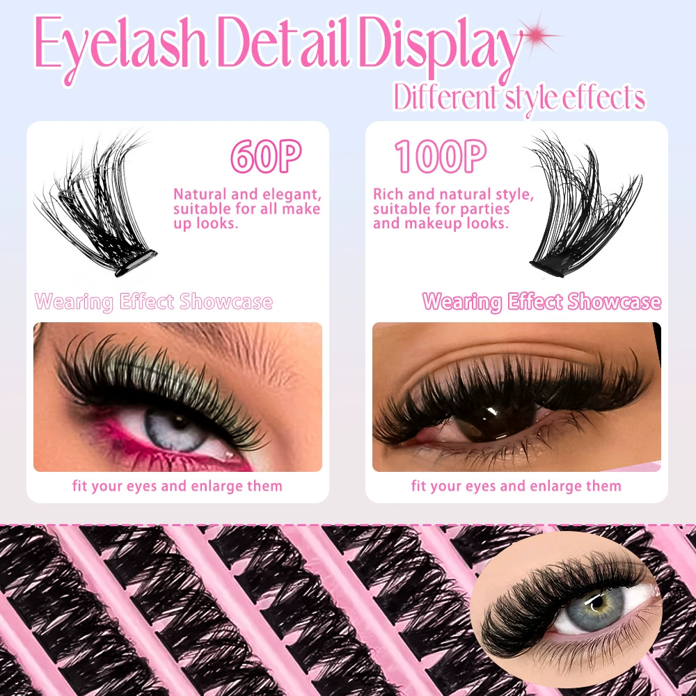 Сегментированная поддон для ресниц (DIY LASH 80P), щетинки для горячего расплавления, пинцет и набор клея