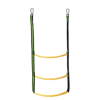亚马逊橡皮艇3步船绳梯吊梯便携式可折叠辅助登船绳梯rope ladder
