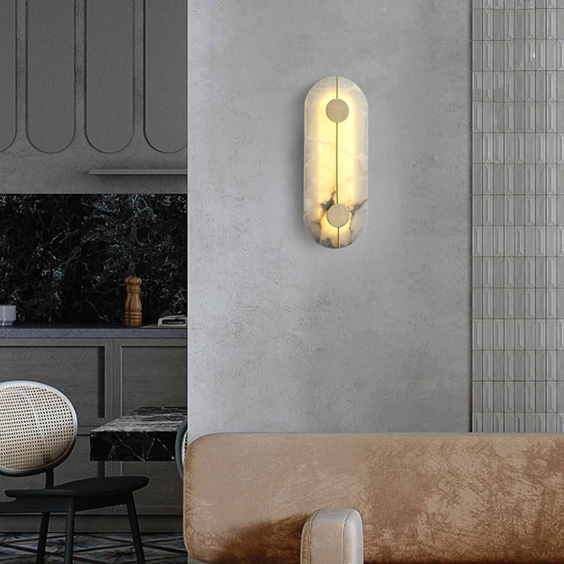 Nórdico bronce plomita dormitorio lámpara de pared postmoderna diseñador creativo sala de estar sala de ventas vestíbulo pared del hotel