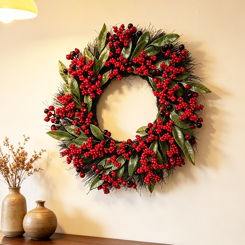 Inventario creativo transfronterizo nueva guirlanda de Navidad PE guirlanda de ventanas decoración de ventanas decoración de Navidad al por mayor image 4