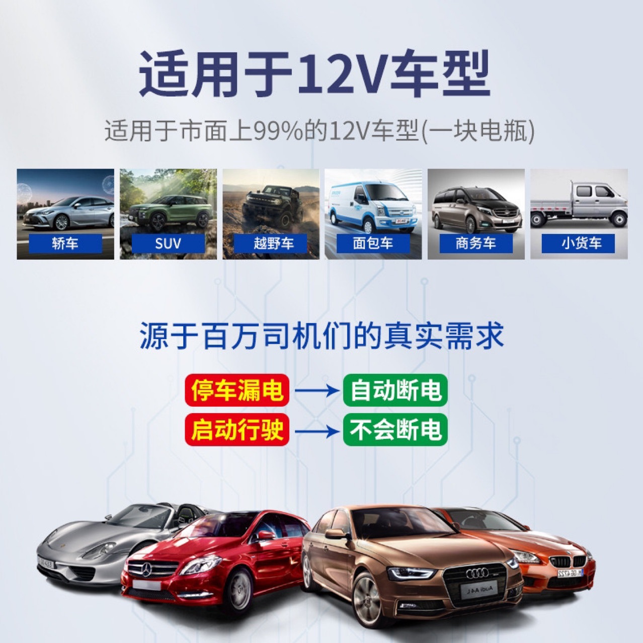 Car battery power-off switch anti-leakage and power-loss protection manual integrated intelligent breaker 12V power-off