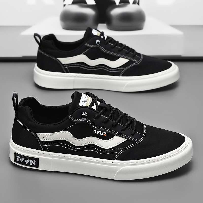 Canvas Herren Sommer, atmungsaktiv, vielseitig einsetzbar. Einfußtuch für Sport und Freizeit, weich besohlte schwarze Flats, trendig_voghion.com