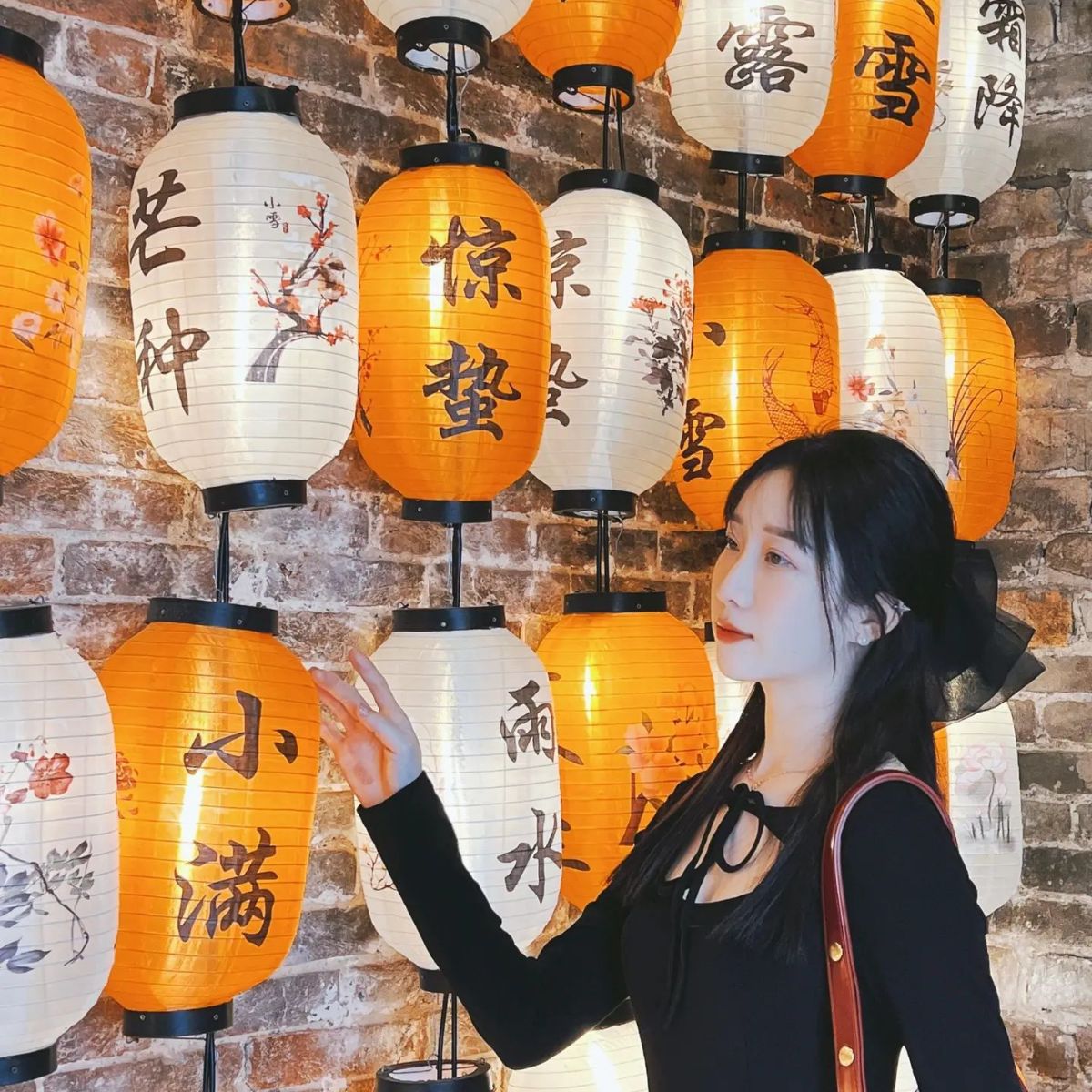 中秋户外防水24节气灯笼古风市集装饰连串挂饰发光国风灯笼墙民宿