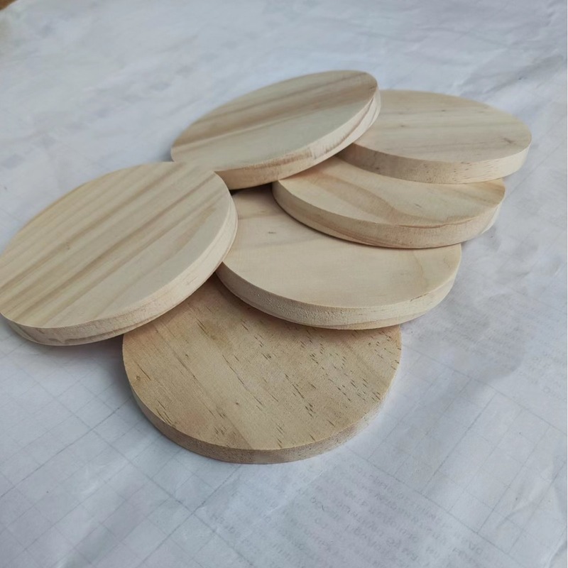 松木丸木片実木円形半円形diy模型工芸材料原板は松木桐を穴に開けることができる|undefined