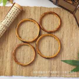 中秋节仿竹挂圈新中式仿竹圆环花艺门挂手提把手挂件diy手工配件