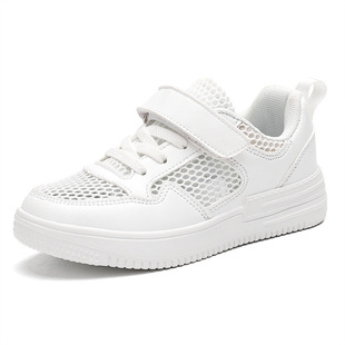 Children's small white shoes 2025 summer new white sneaker tide school girls white shoes air force shoes wholesale