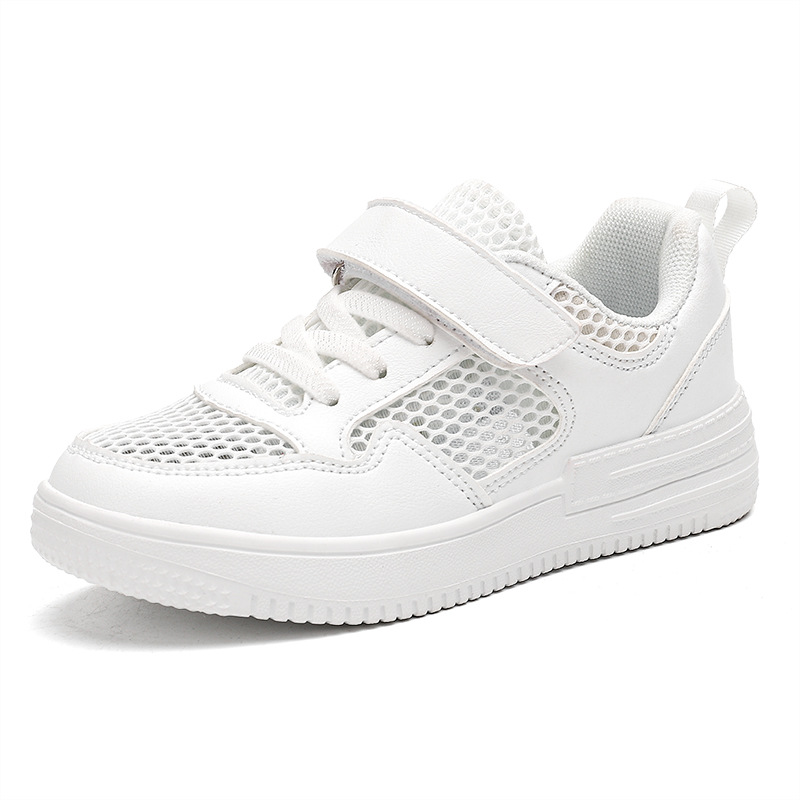 Zapatos blancos para niños 2025 verano nuevo estilo zapatillas blancas marea campus niña zapatos blancos fuerza aérea zapatillas al por mayor