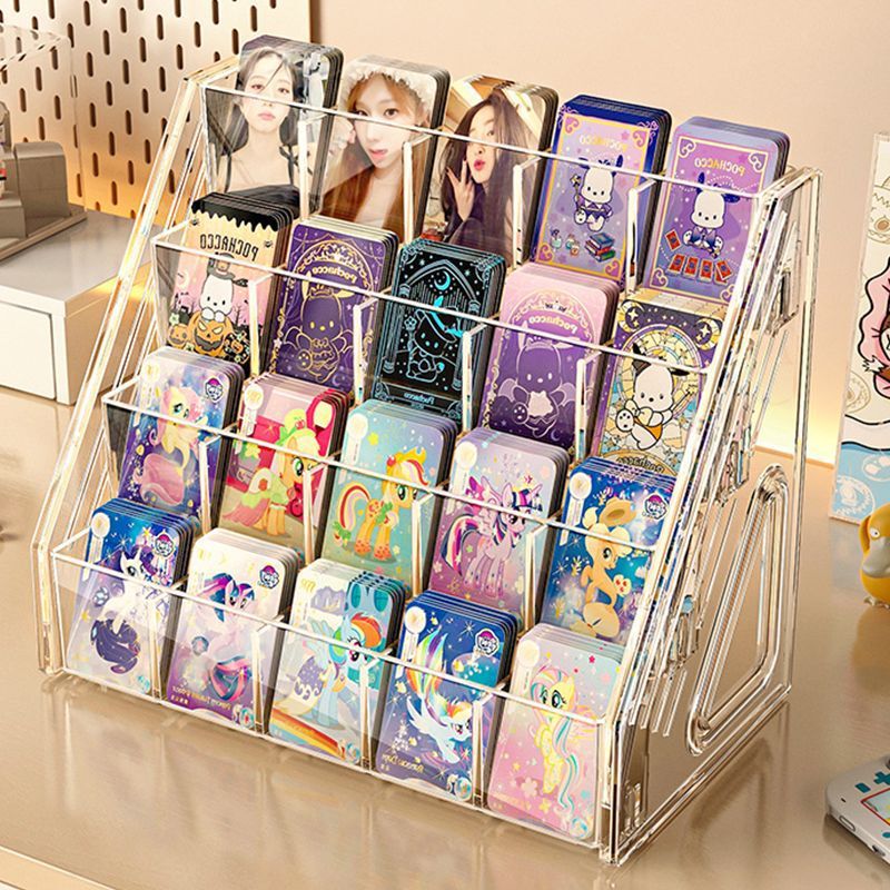 Card Display Stand Acrylic Compartment My Little Pony Ultraman Card Slot Stepped Multi-Layer Small Card Storage Box Card Display Stand Acrylic Compartment My Little Pony Ultraman Card Slot Stepped Multi-Layer Small Card Storage Box