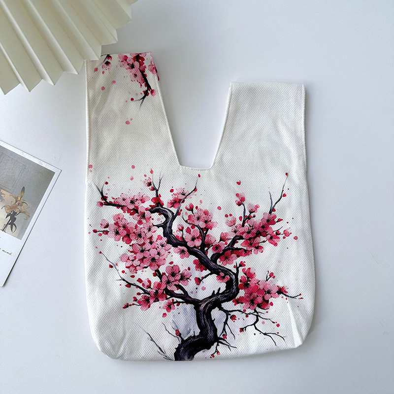 Nuevo artístico retro pintura al óleo bolso de las mujeres de la moda de estilo coreano todo-fósforo nicho de la calle de punto bolsa de las axilas bolsa de hombro