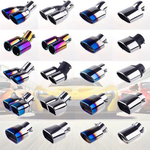 Car Exhaust Pipe Universal Exhaust Stainless Steel Exhaust Muffler Silencer Modification